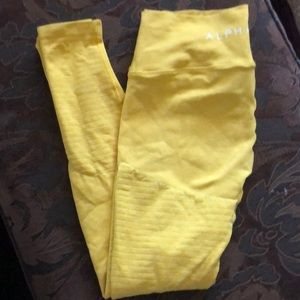 Yellow Alphalete Leggings